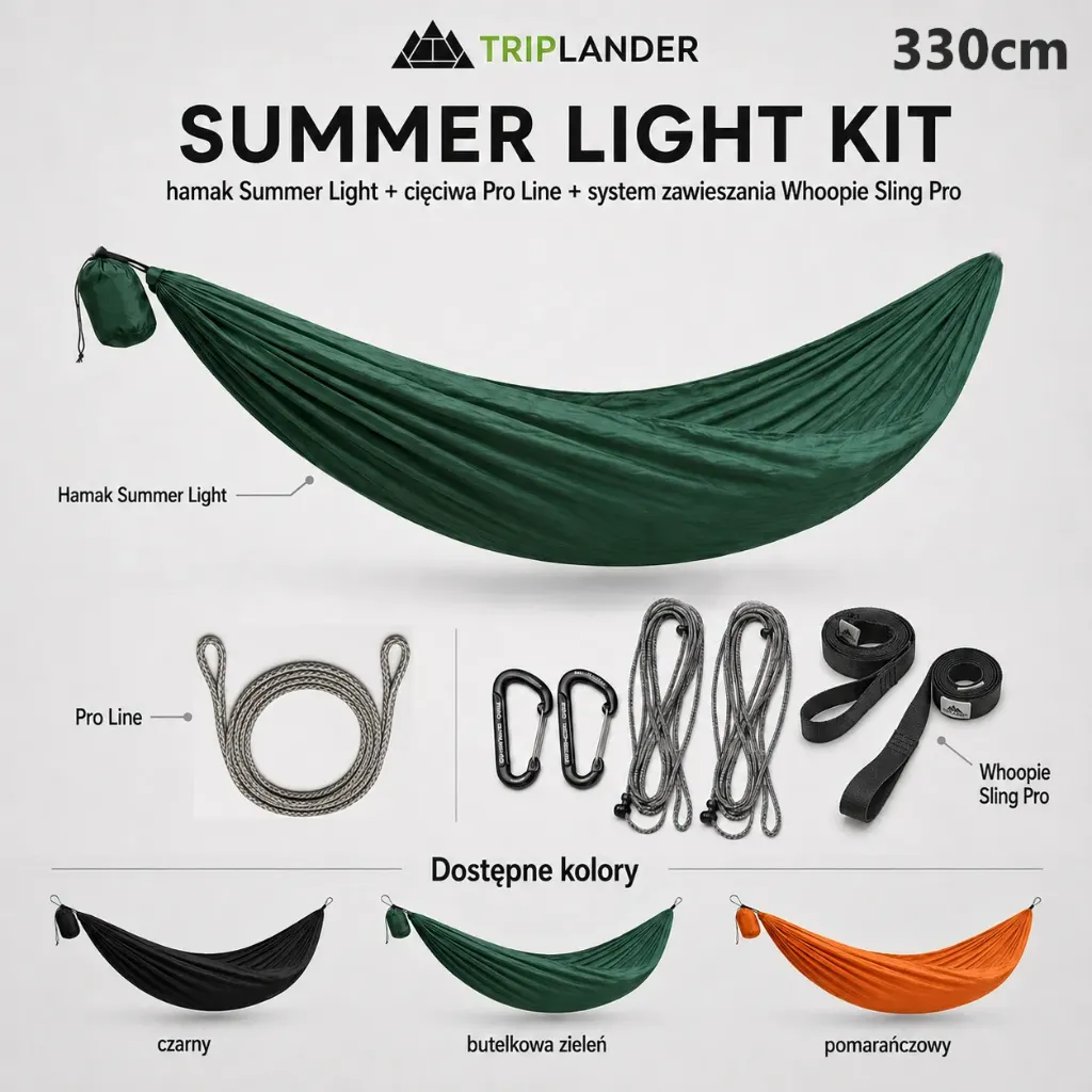 [TRIP-ZHSL-330-BLACK-KIT] Zestaw - TRIPLANDER Summer Light 2 KIT 330cm (Czarny)